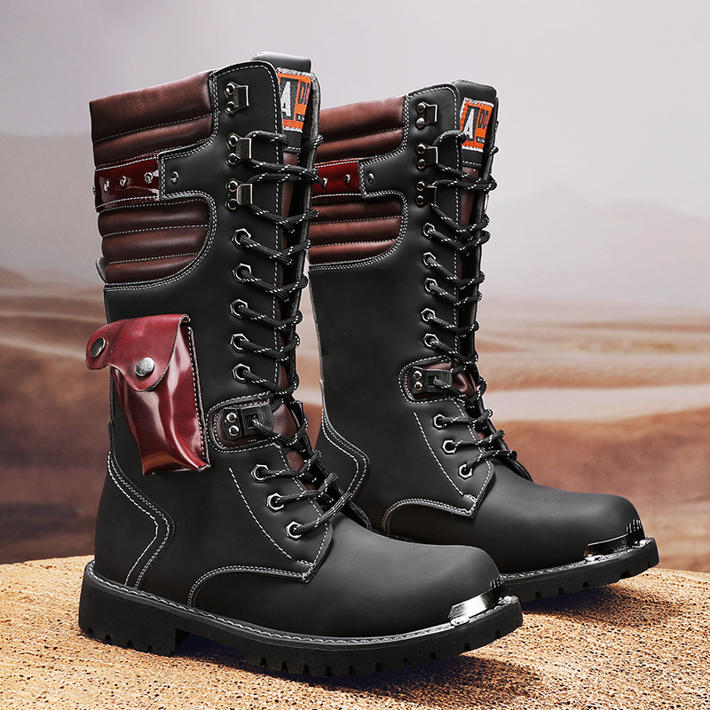 Men's high top motorcycle boot - Anti Loop Rubber recension och pris