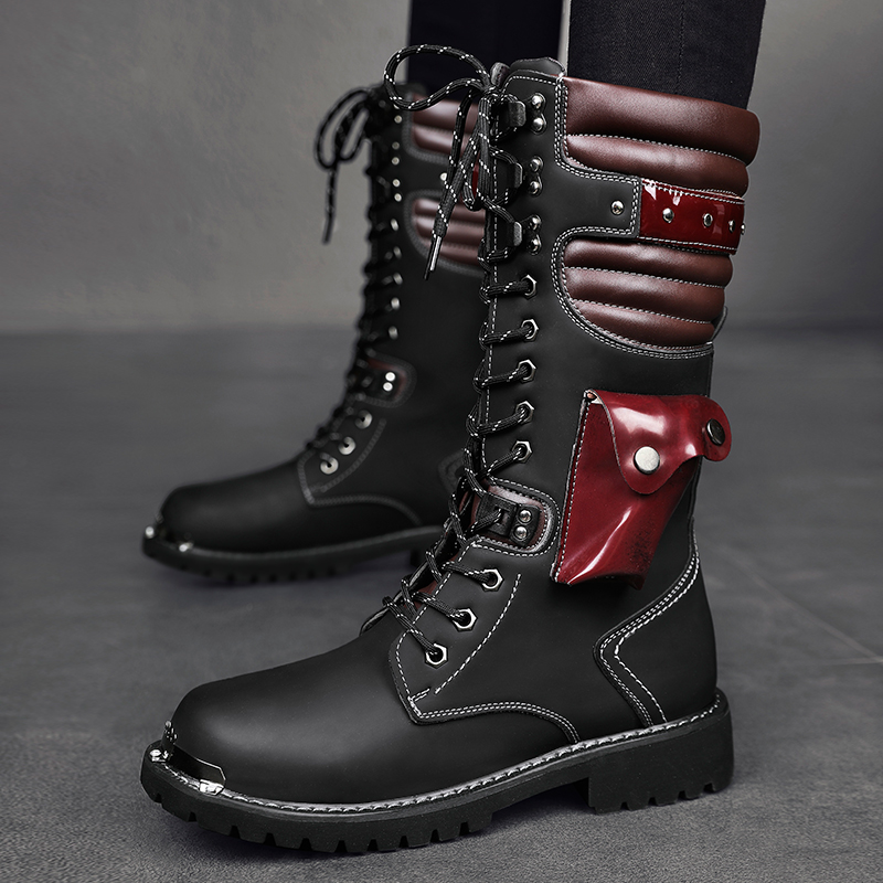 Men's high top motorcycle boot - Anti Loop Rubber recension och pris