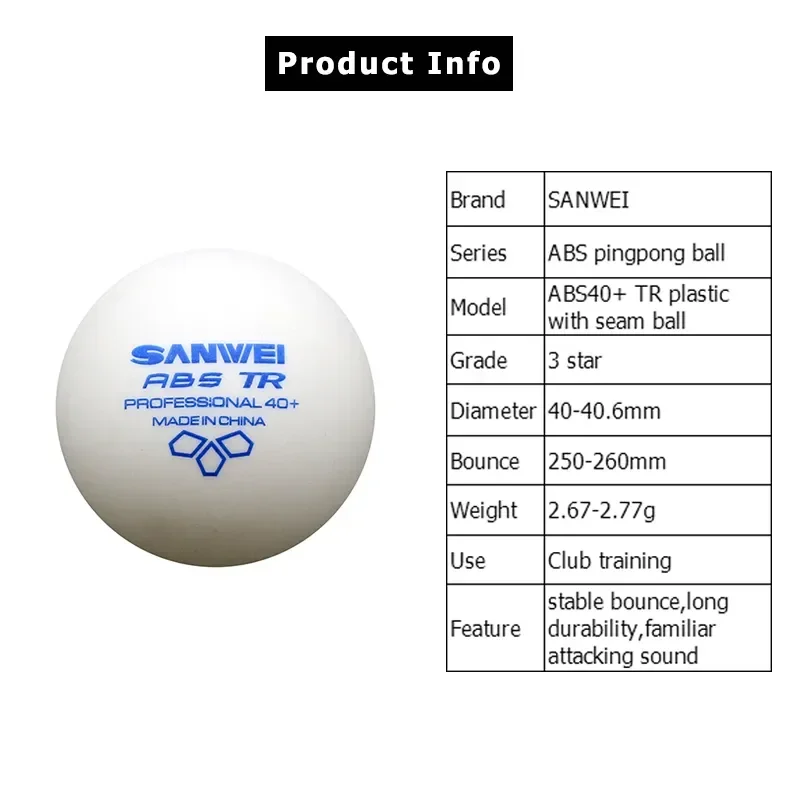 SANWEI-ABS TR 3 Star Table Ten - Table Tennis Game Pc recension och pris