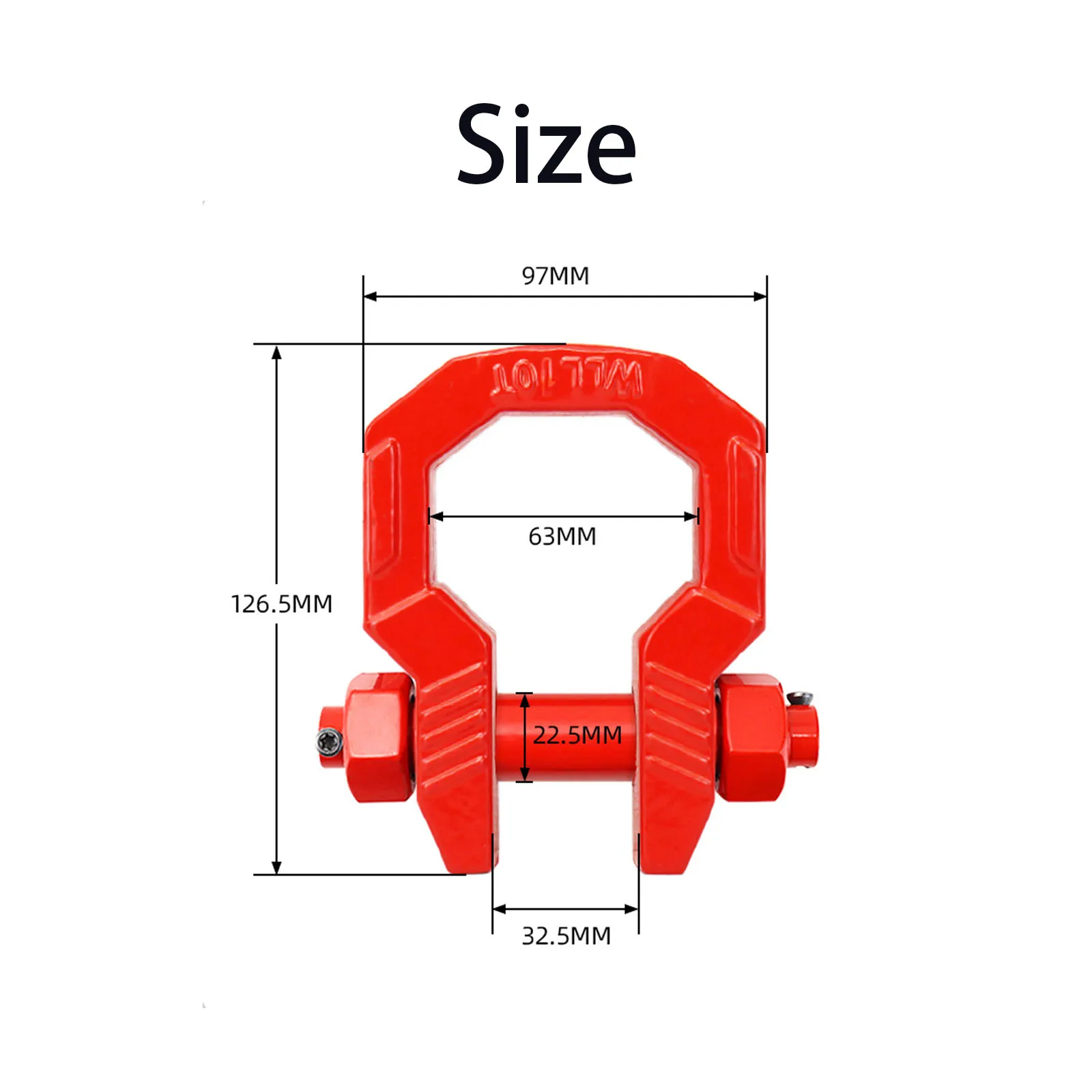 2PCS D Heavy Duty 3/4” Shackle - Head Racket Boom recension och pris
