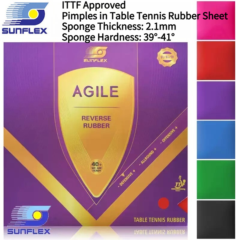 SUNFLEX AGILE Colorful Table T - Table Tennis Rubber Anti Spin recension och pris