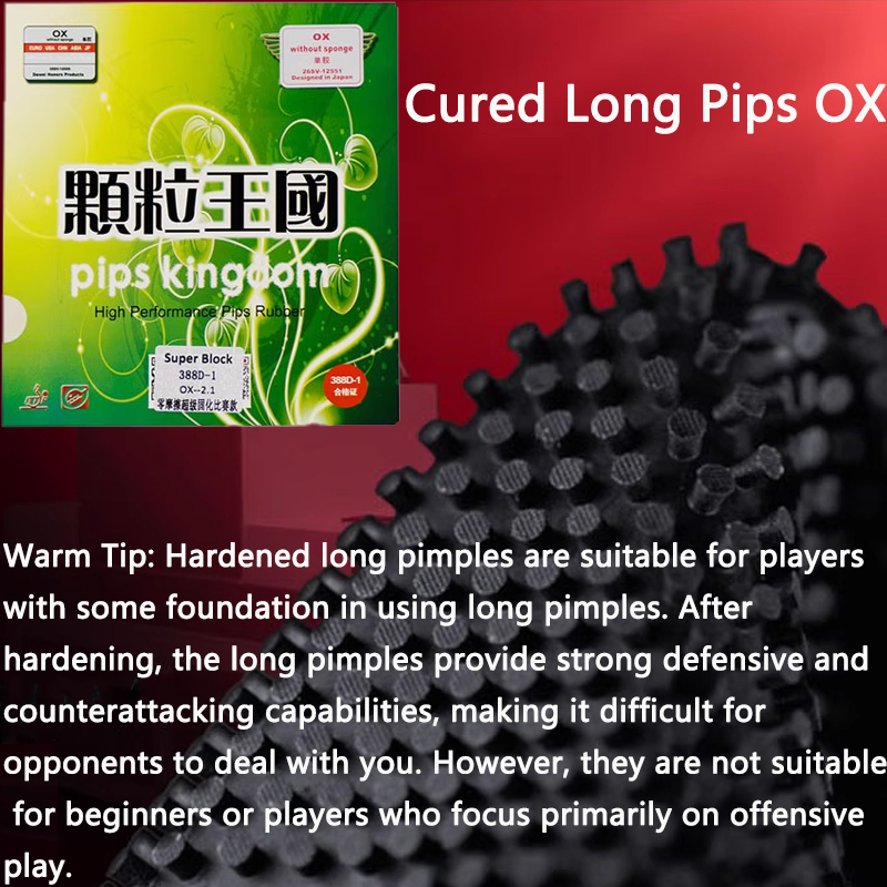 Cured Long Pips OX Pingpong Ru - Table Tennis Padel recension och pris