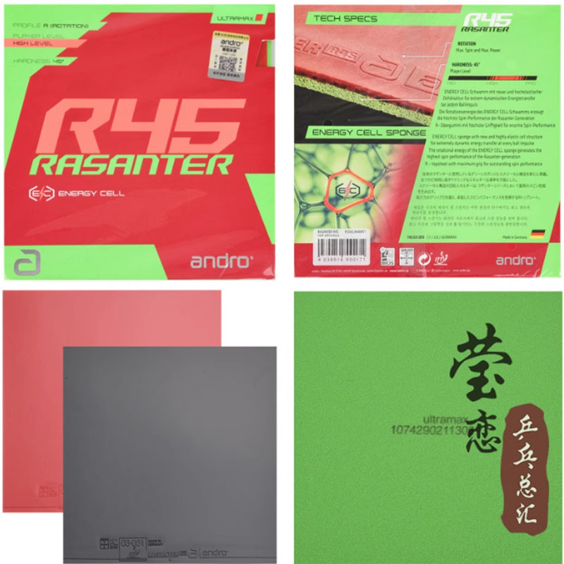 Andro Rasanter R45 47 50 C45 4 - Table Tennis Paddle Set recension och pris