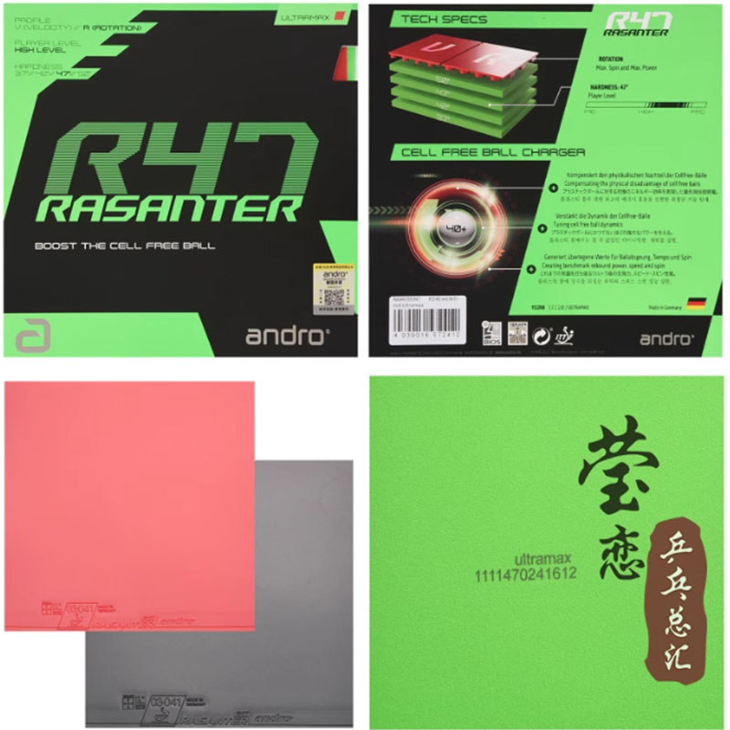 Andro Rasanter R45 47 50 C45 4 - Table Tennis Paddle Set recension och pris