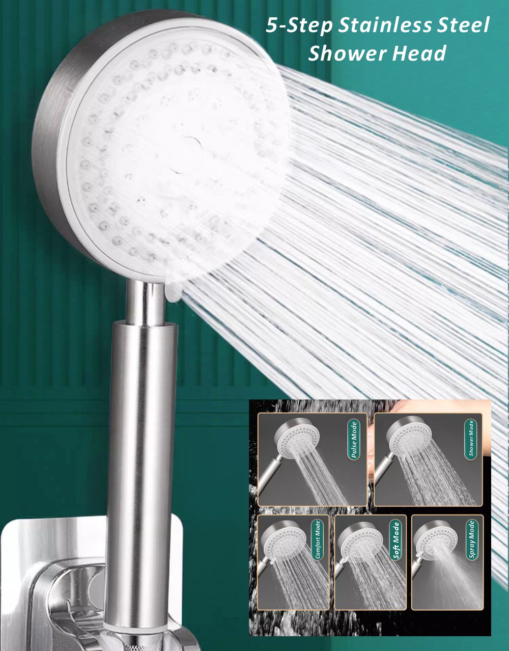 New 304 Stainless Steel Shower - Head Racket Boom recension och pris