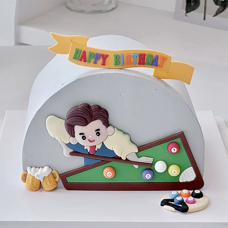 Billiard Cake Birthday Decorat - Table Tennis For Sale recension och pris