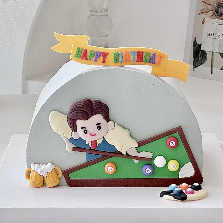 Billiard Cake Birthday Decorat - Table Tennis For Sale recension och pris