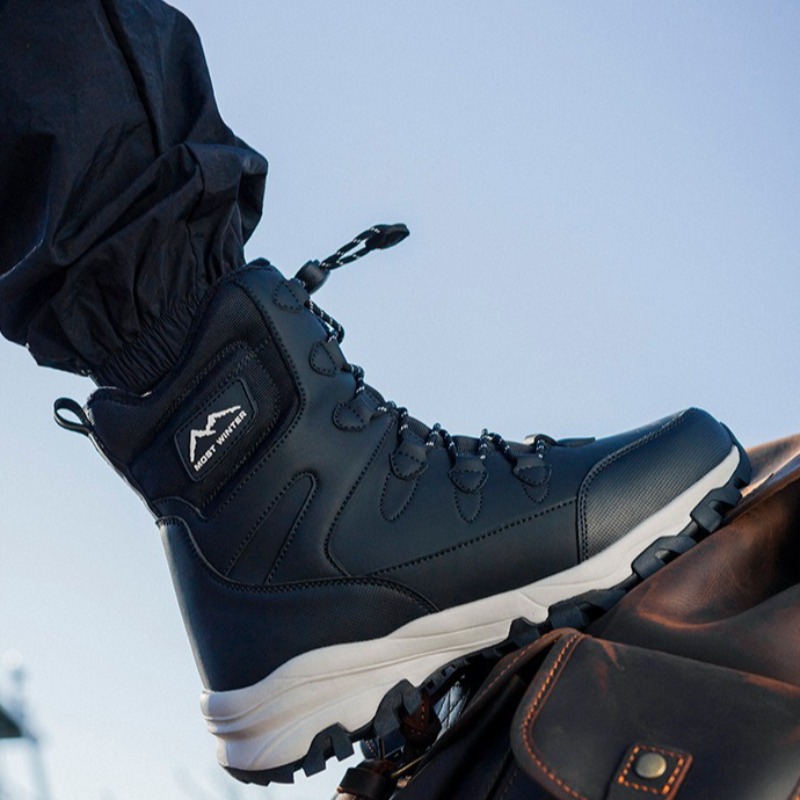 Winter Mens High Top Boots Cou - Anti Loop Rubber recension och pris
