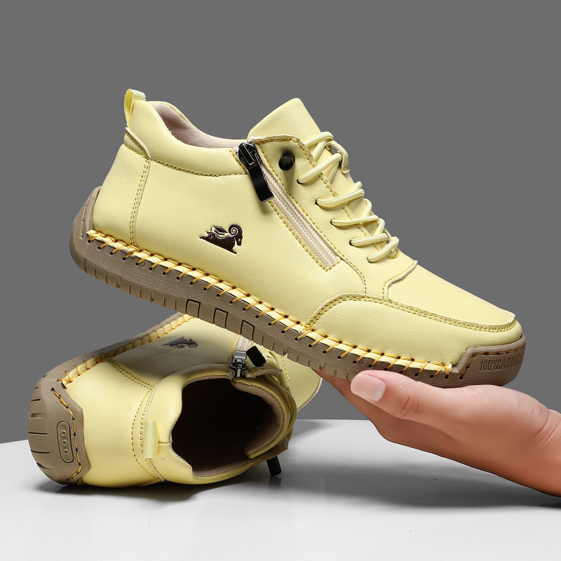 Women's Sneakers Handmade Leat - Anti Loop Rubber recension och pris
